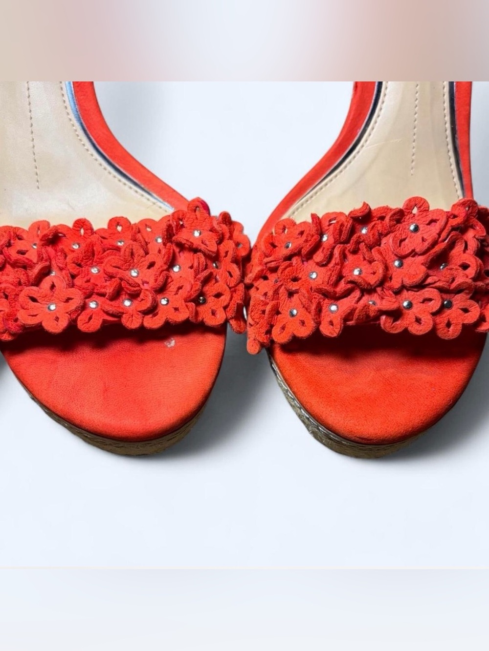 Red Floral Wedges Platform Heels by Gianni Bini! - Picture 8 of 8